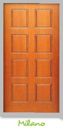 Picture πόρτα ασφαλείας χειροποίητη ξύλινη Milano